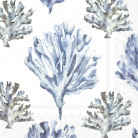 Napkins 25x25 cm - CORAL white
