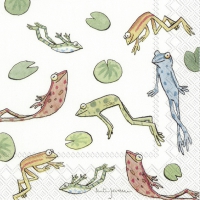 Napkins 25x25 cm - JUMPING FROGS