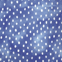 餐巾25x25厘米 - WHITE DOTS blue