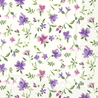 Napkins 25x25 cm - FLEURS violet pink