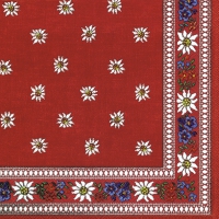 Tovaglioli 25x25 cm - EDELWEISS red