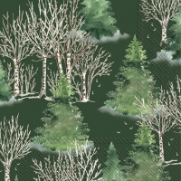 Napkins 25x25 cm - FOREST GROVE dark green