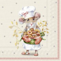 餐巾25x25厘米 - ANNA BAKED cream red