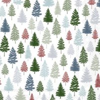 Napkins 25x25 cm - NORDIC FOREST blue green
