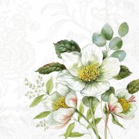 Napkins 25x25 cm - NOELIA white
