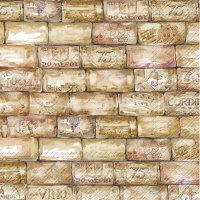 Serviettes 25x25 cm - WINE CORKS