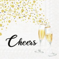 Servietten 25x25 cm - CHEERS TO YOU gold