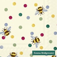 Napkins 25x25 cm - BUMBLE BEE AND POLKA DOTS crea