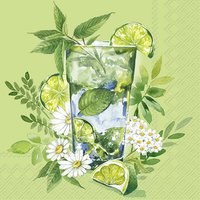 Napkins 25x25 cm - GREEN COCKTAIL green