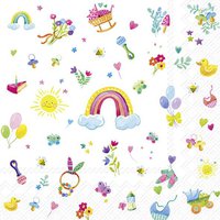 Servilletas 25x25 cm - WREATH FOR A BABY