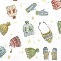 Napkins 25x25 cm - HATS AND GLOVES