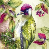 Servietten 25x25 cm - WOODY green