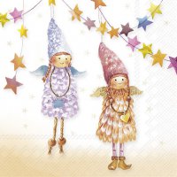 Servietten 25x25 cm - HANDMADE DOLLS apricot