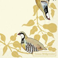 Servietten 25x25 cm - PARTRIDGE IN A PEAR TREE cream