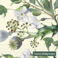 Napkins 25x25 cm - WINTER FLOWERS cream