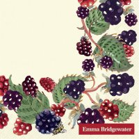 Servietten 25x25 cm - BLACKBERRIES cream