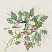 Napkins 25x25 cm - CHRISTMAS JOY cream