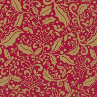 Napkins 25x25 cm - CHRISTMAS SPARKLE red gold