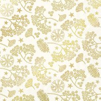 Servilletas 25x25 cm - BRIGHT WINTER BRANCHES cr.gold