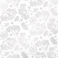 Napkins 25x25 cm - BRIGHT WINTER BRANCHES wh.silv