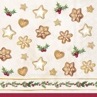 餐巾25x25厘米 - COOKIE GARLAND cream