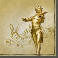 Napkins 25x25 cm - J. STRAUSS gold
