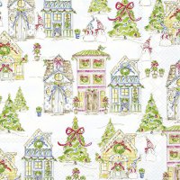 Napkins 25x25 cm - GINGERBREAD HOUSE