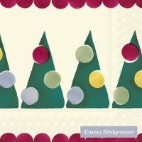 Napkins 25x25 cm - POLKA TREES cream