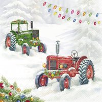 Napkins 25x25 cm - FESTIVE TRACTOR