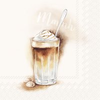 Napkins 25x25 cm - LATTE MACCHIATO cream