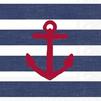 Serviettes 25x25 cm - ANCHOR blue