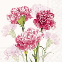 Serviettes 25x25 cm - TIMELESS RED cream