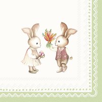 Servilletas 25x25 cm - EASTER GIFTS cream green