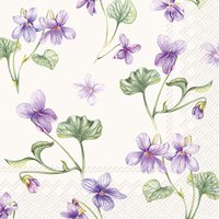 Servilletas 25x25 cm - DREAM OF VIOLETS cream