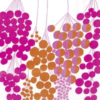 Napkins 25x25 cm - TRAMINO pink orange