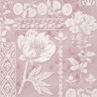 Serviettes 25x25 cm - ELOISE rose