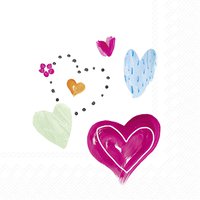 Servilletas 25x25 cm - JOYFUL LOVE pink