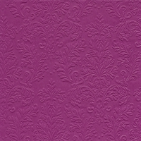 餐巾纸 33x33 厘米压花 - CAMEO UNI plum