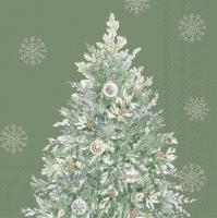Napkins 33x33 cm - SIMPLE SEASON TREE green