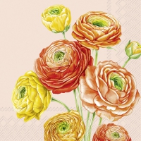 Napkins 33x33 cm - RANUNCULUS rose