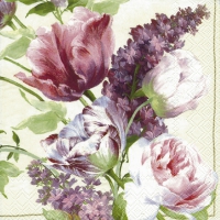 Servietten 33x33 cm - ELIZABETHAN GARDEN cream