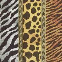 Napkins 33x33 cm - ANIMAL PRINT gold