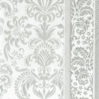 Servietten 33x33 cm - VELVET silver