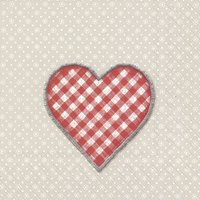 Servietten 33x33 cm - LOVELY DOTTY linen red