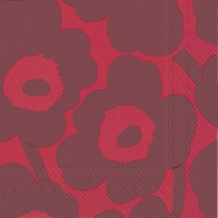 Serviettes 33x33 cm - UNIKKO red red