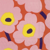 Servilletas 33x33 cm - UNIKKO rose orange