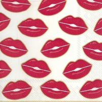 Servietten 33x33 cm - KISSES FOR YOU