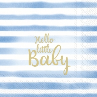 餐巾33x33厘米 - HELLO LITTLE BABY light blue