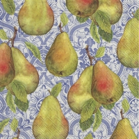 Servietten 33x33 cm - CLASSICAL PEARS blue