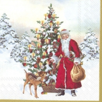 Салфетки 33x33 см - ANNUAL CHRISTMAS SANTA V&B